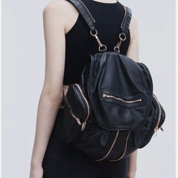 Alexander Wang Marti 2 Way Shoulder Backpack Leather/Lambs Skin